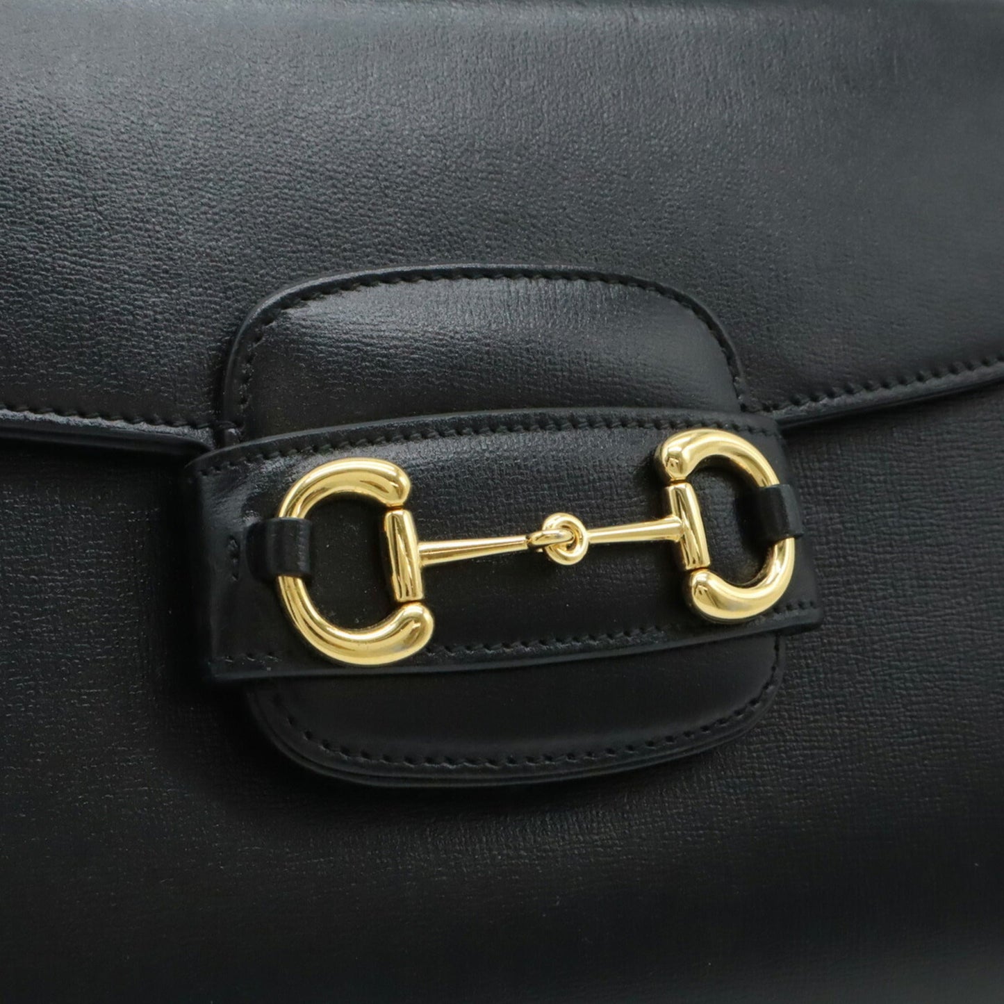 Gucci Black Leather Handbag Shoulder Bag ( )