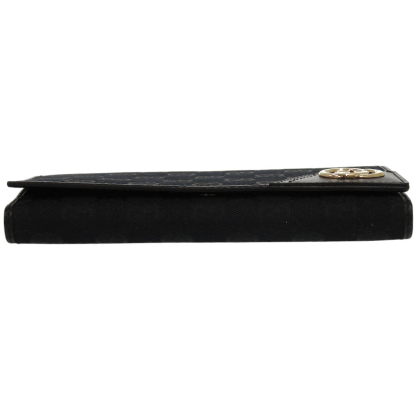 Gucci Black Gg Canvas Long Wallet (Bi-Fold) ( )
