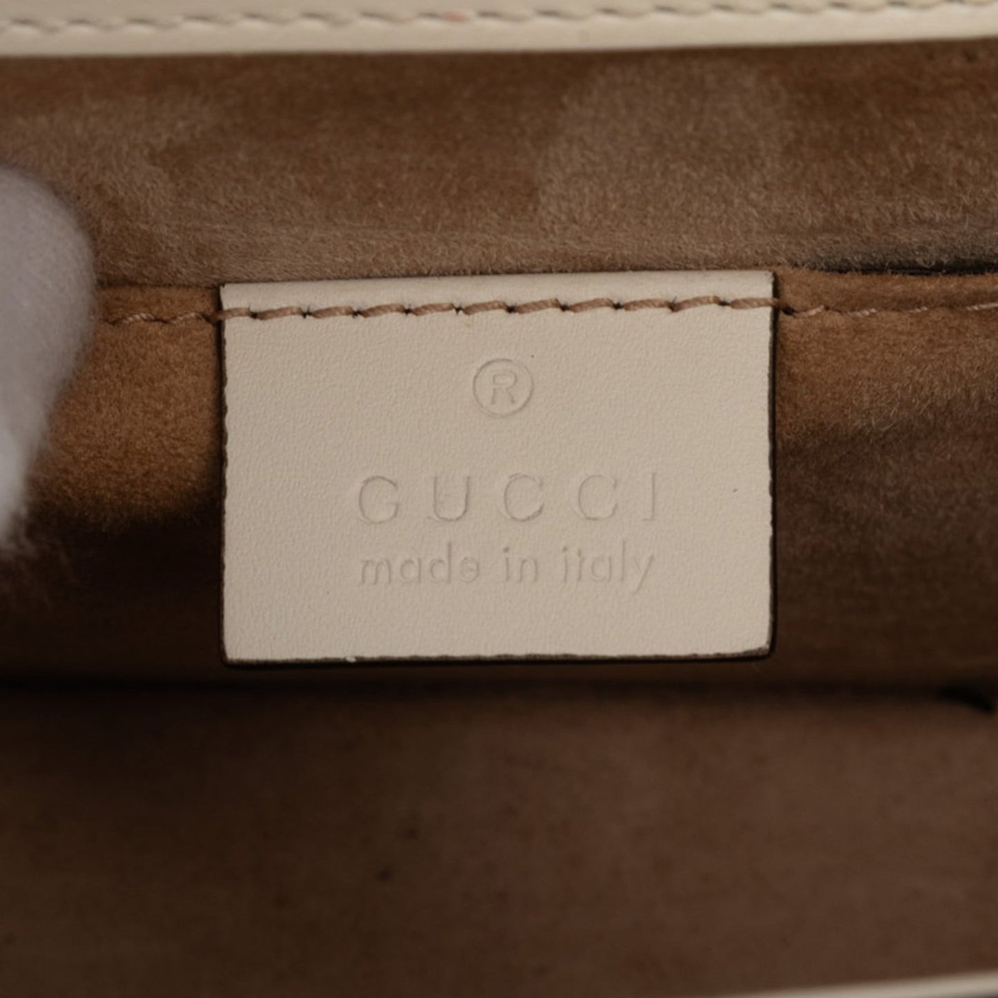 Gucci White Leather Handbag Shoulder Bag ( )