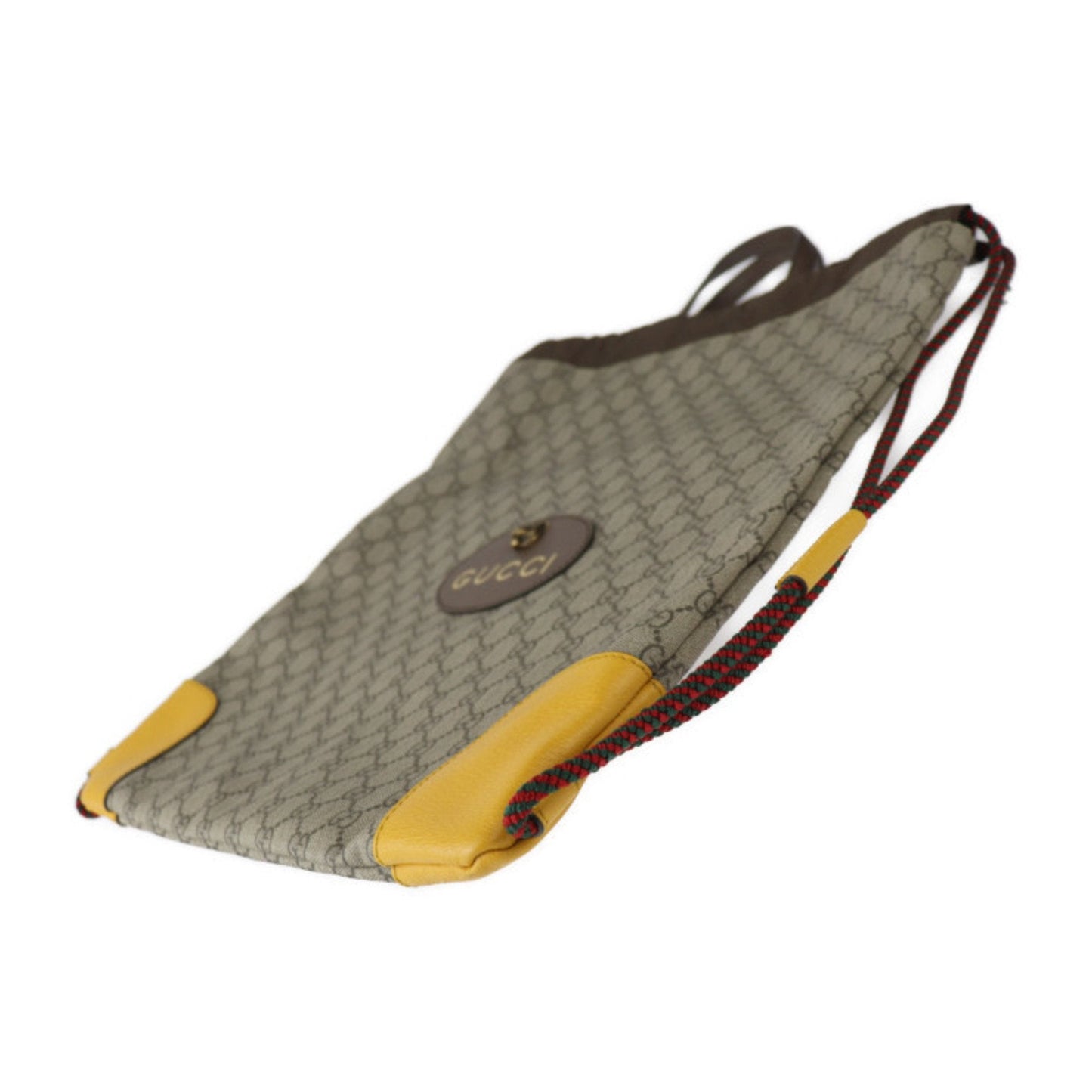 Gucci Beige Brown Yellow Pvc Leather Backpack Handbag Shoulder Bag ( )