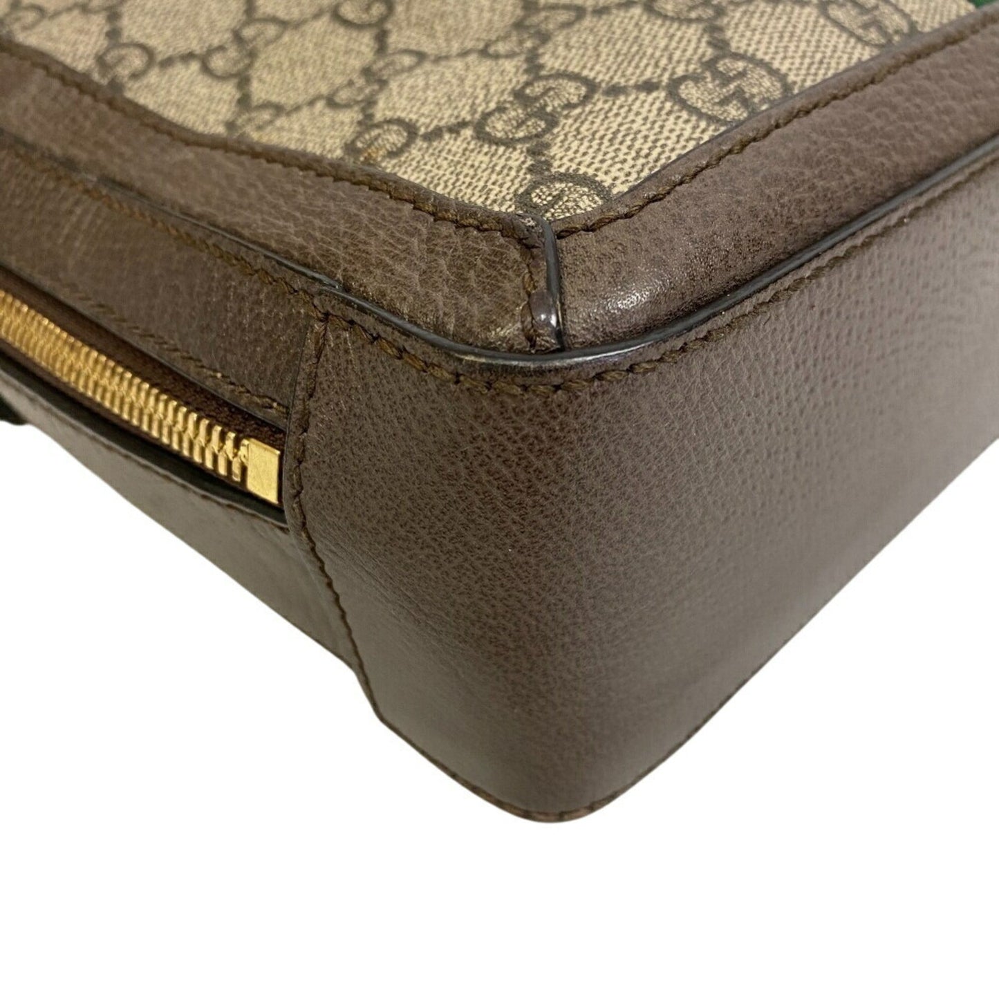 Gucci Brown Pvc Coated Canvas Shoulder Bag ( )