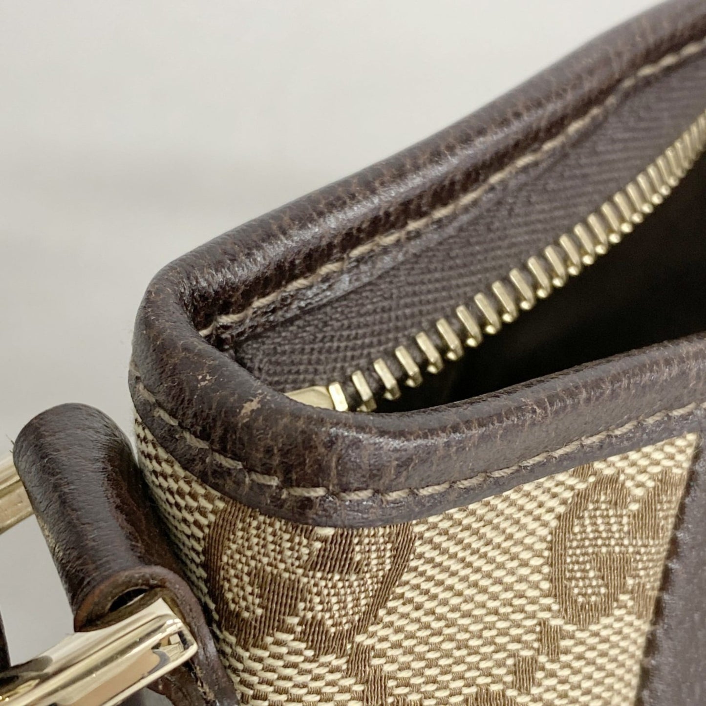 Gucci Beige Canvas Shoulder Bag ( )