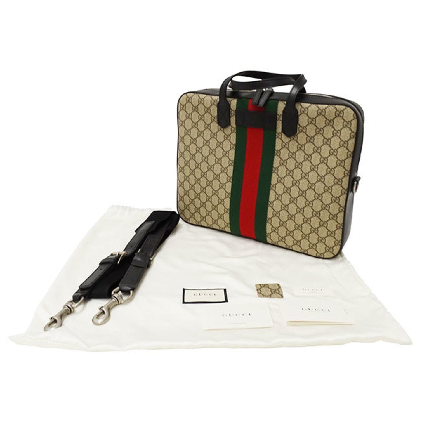 Gucci Beige Gg Supreme Briefcase ( )