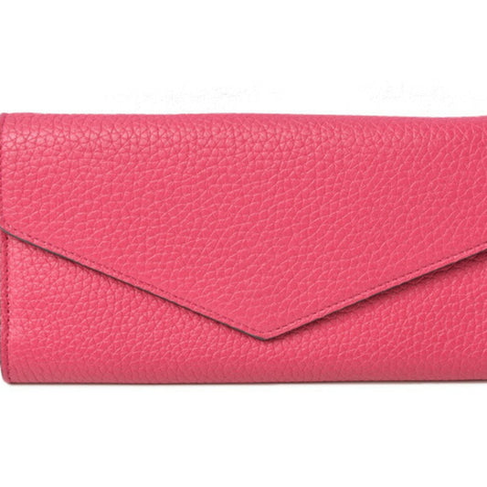 Christian Dior Diorissimo Light Blue Rose Pink Leather Long Wallet (Bi-Fold) ()