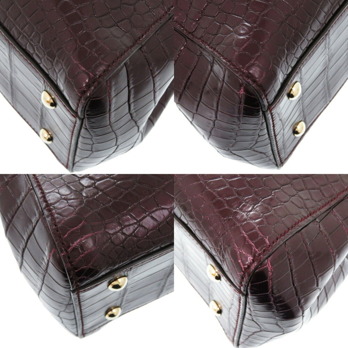 Gucci Purple Leather Tote Bag ( )