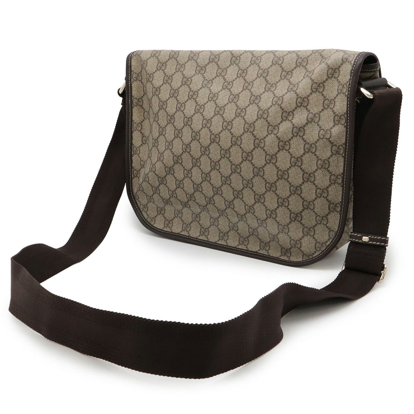 Gucci Gg Plus Beige Dark Brown Gg Supreme Shoulder Bag ( )