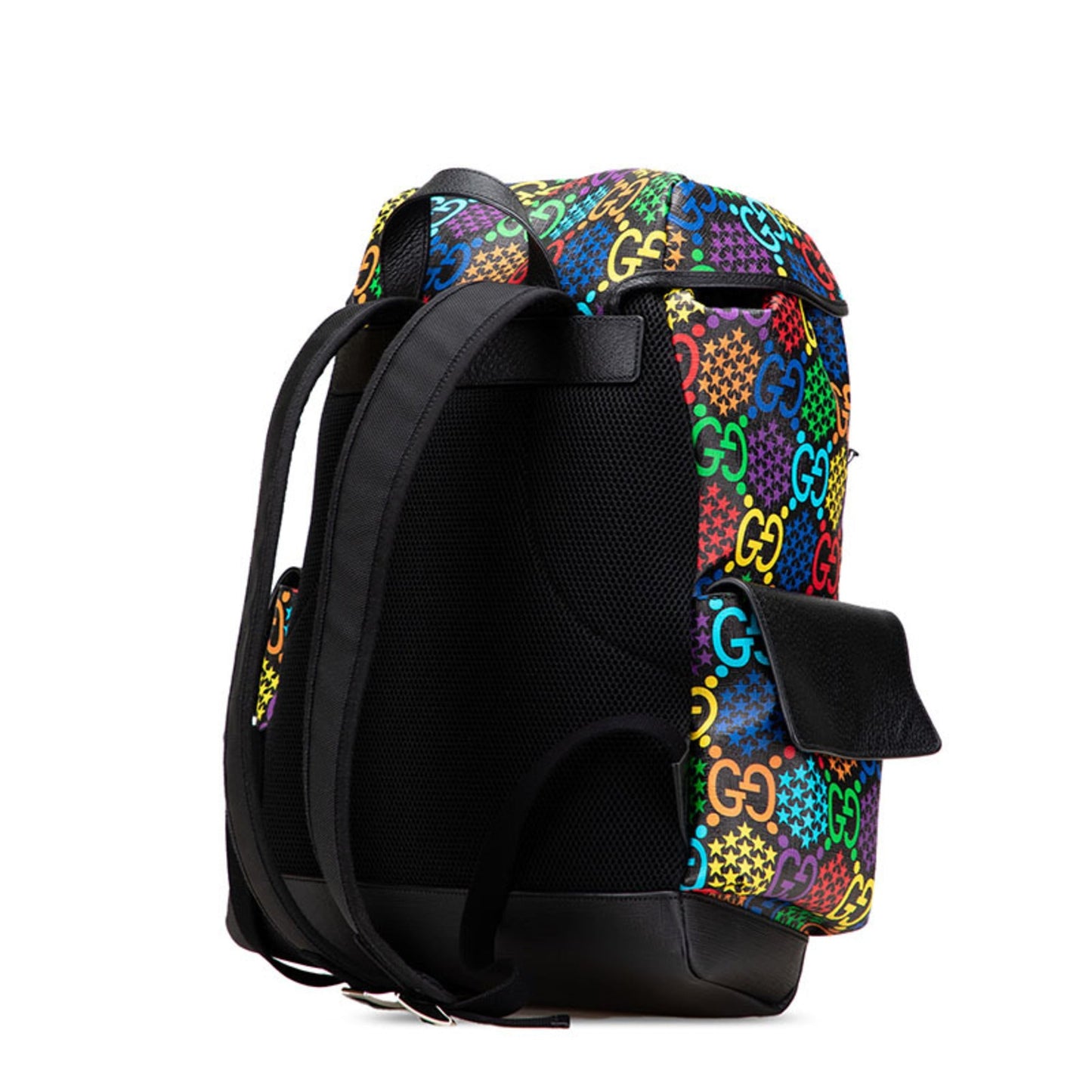 Gucci Black Multi-Color Pvc Leather Backpack ( )