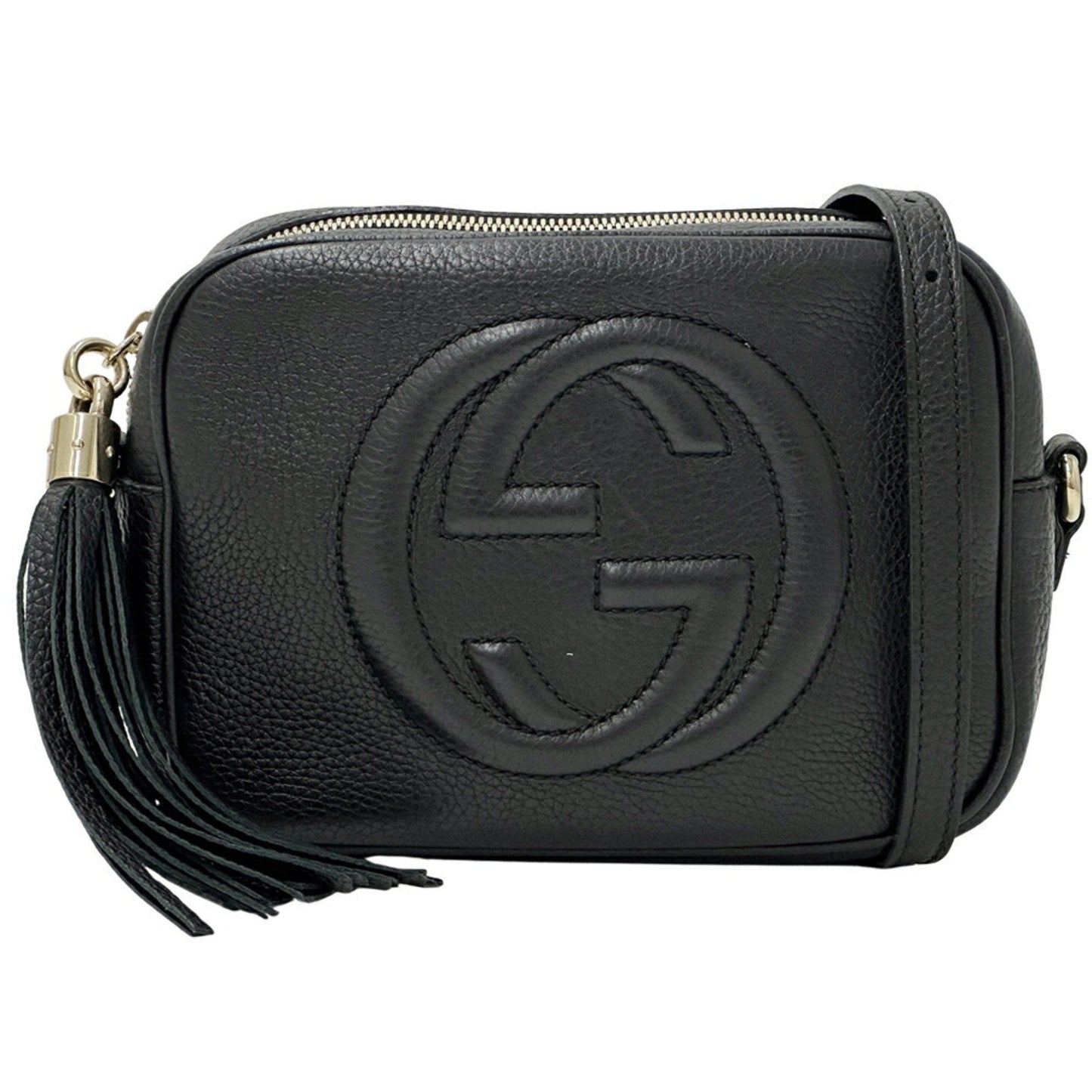 Gucci Black Leather Shoulder Bag ( )