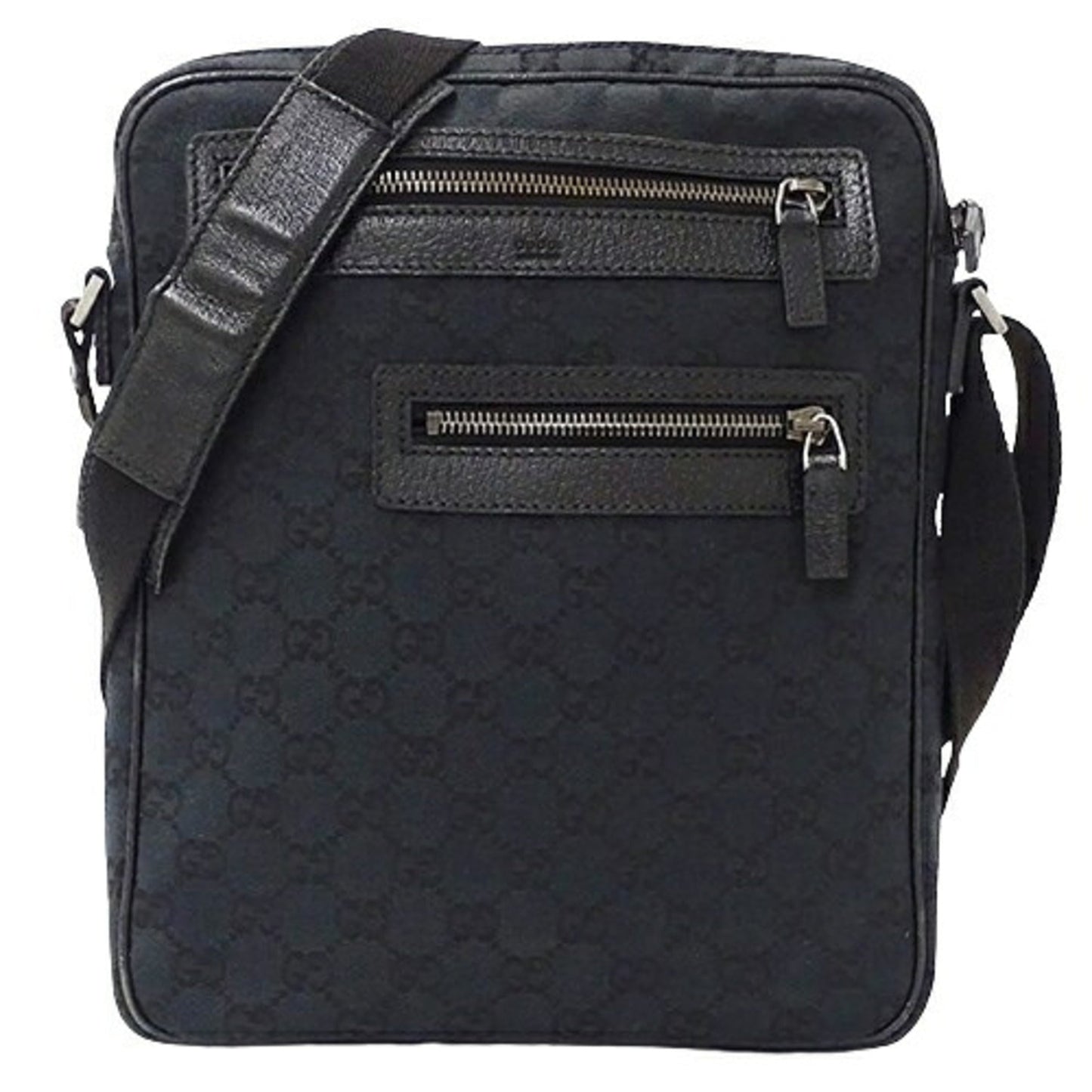 Gucci Black Gg Canvas Shoulder Bag ( )