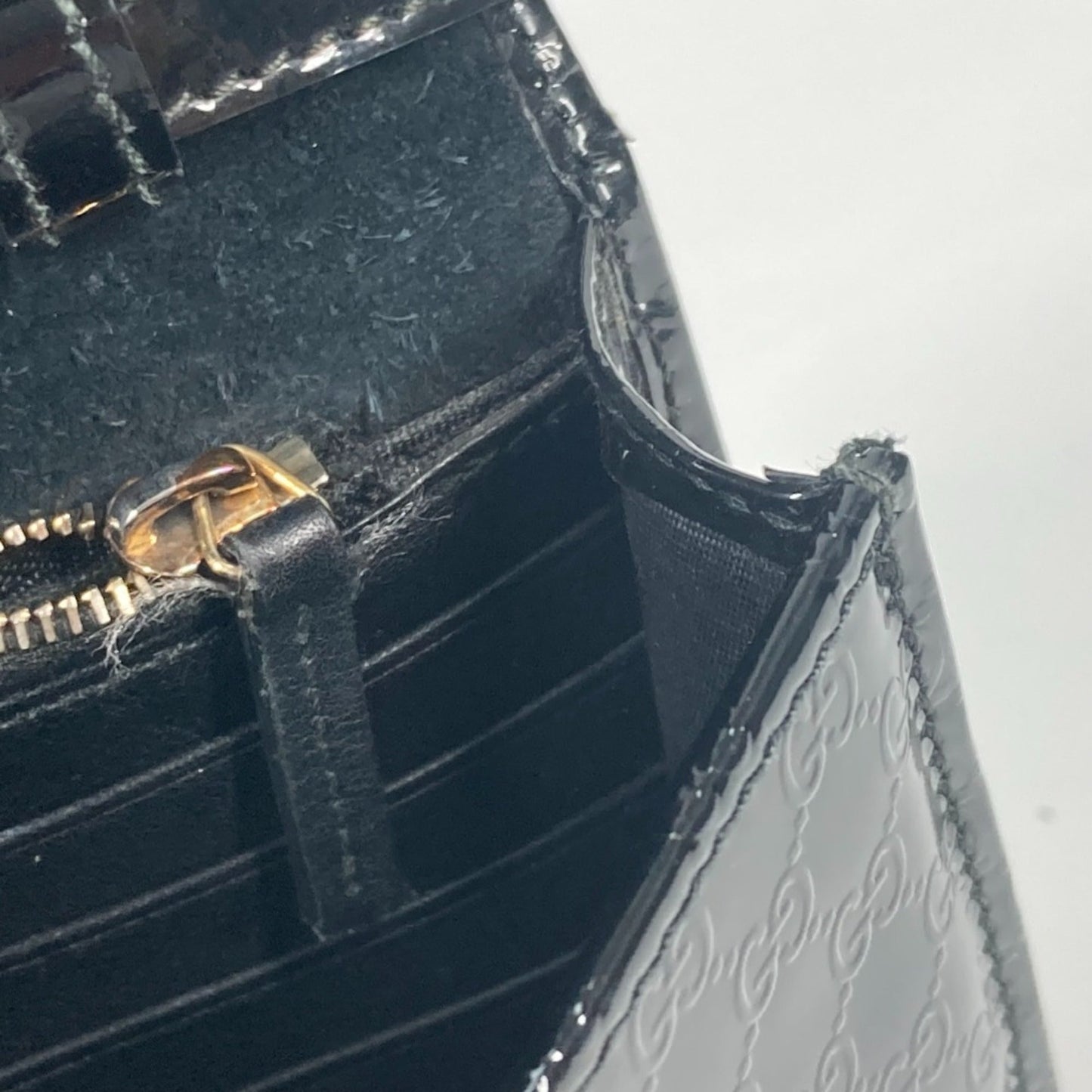 Gucci Black Patent Leather Shoulder Bag ( )