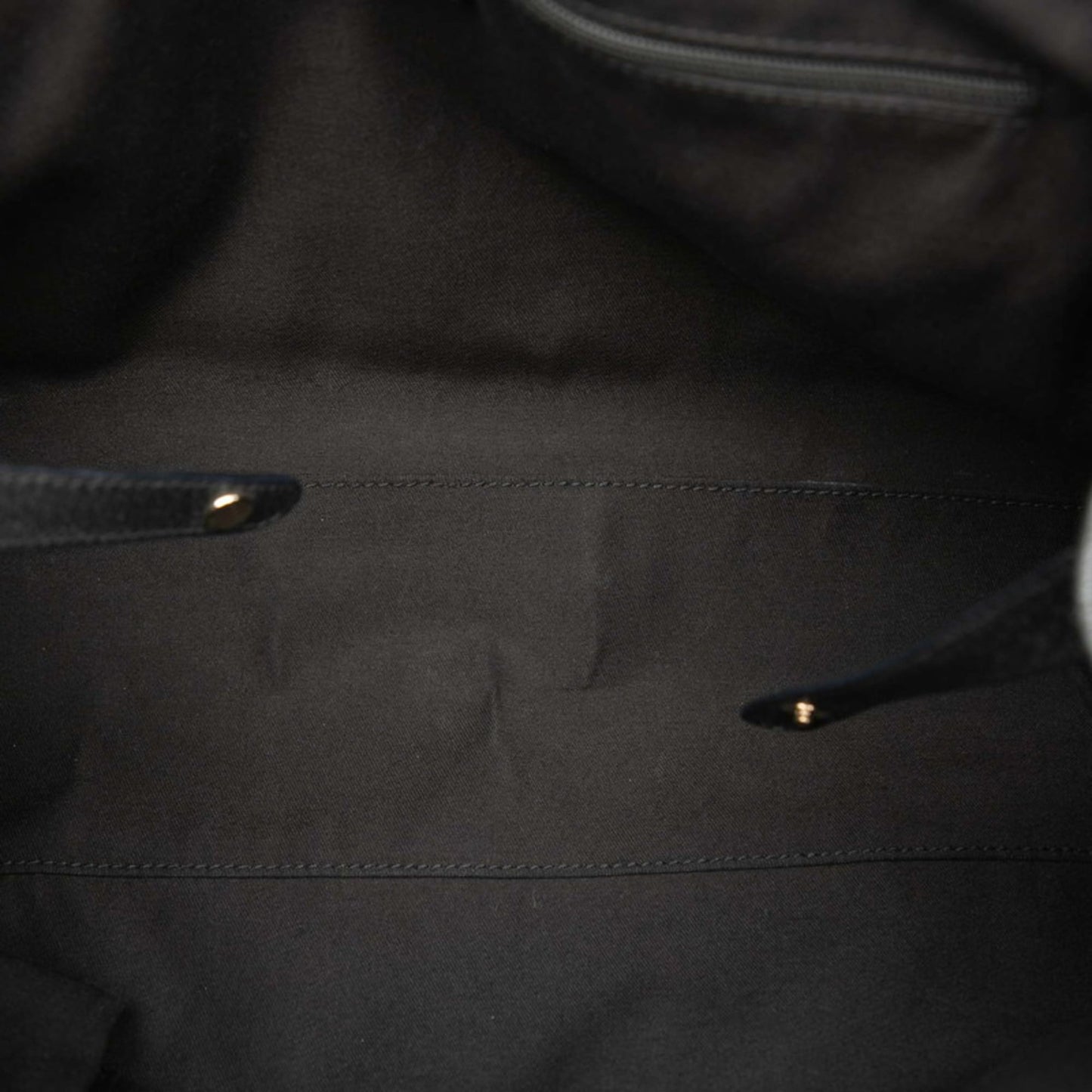 Gucci Black Canvas Leather Shoulder Bag Tote Bag ( )