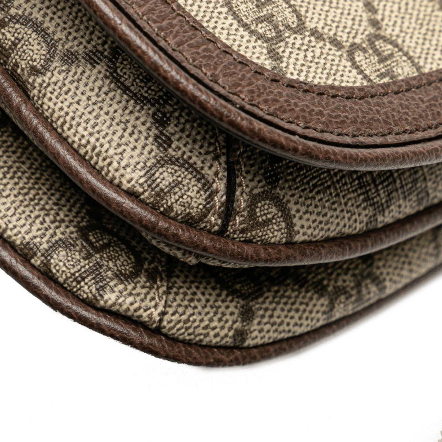 Gucci Beige Brown Pvc Leather Fanny Pack Sling Bag ( )