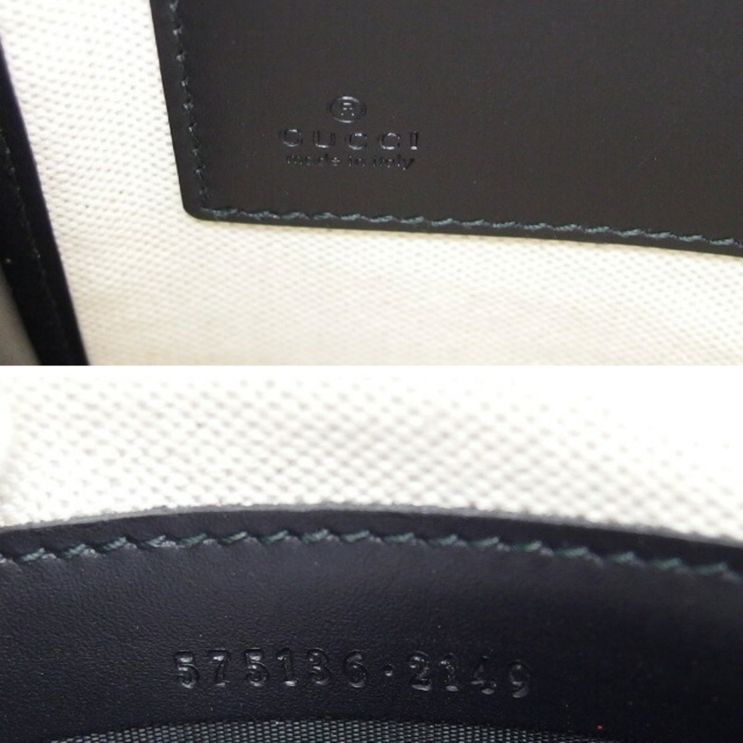 Gucci Black Charcoal Gray Yellow Coated Canvas Leather Clutch Bag Pouch ( )