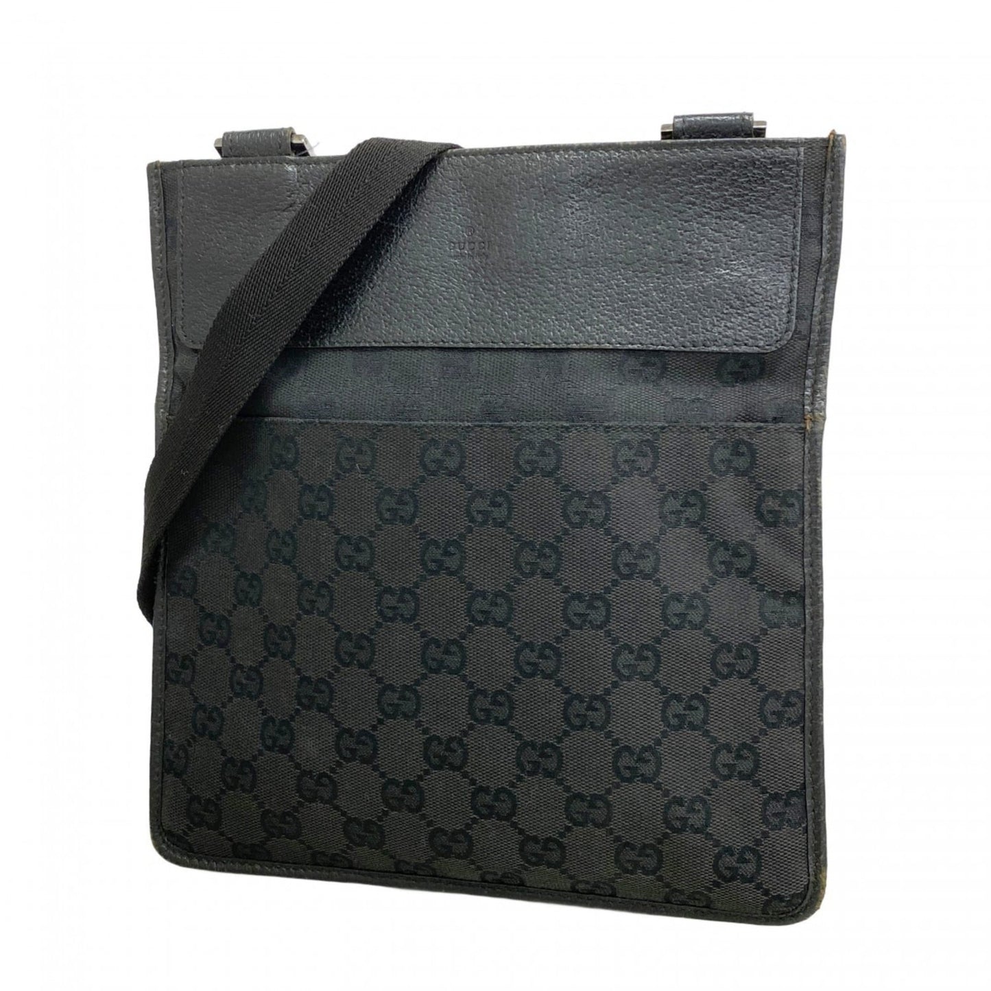 Gucci Black Canvas Shoulder Bag ( )