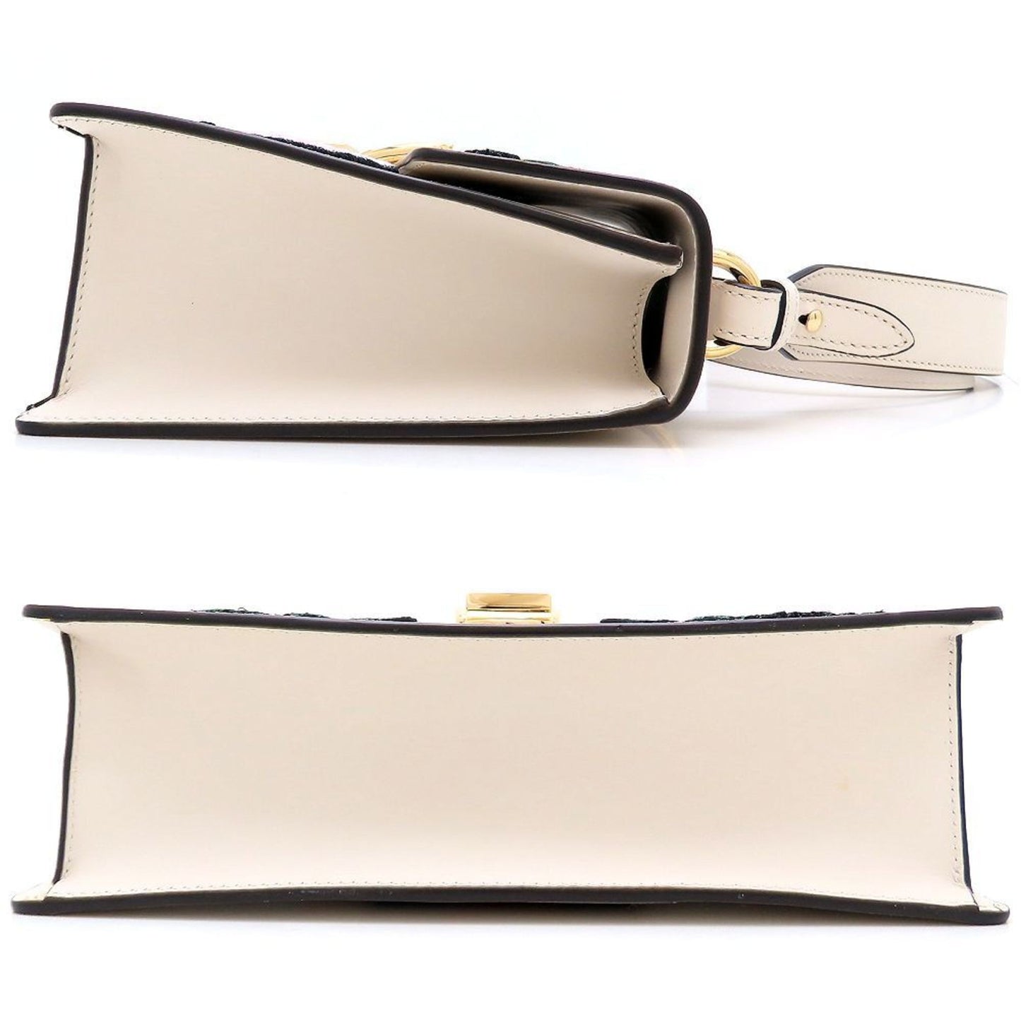 Gucci Ivory Leather Shoulder Bag ( )