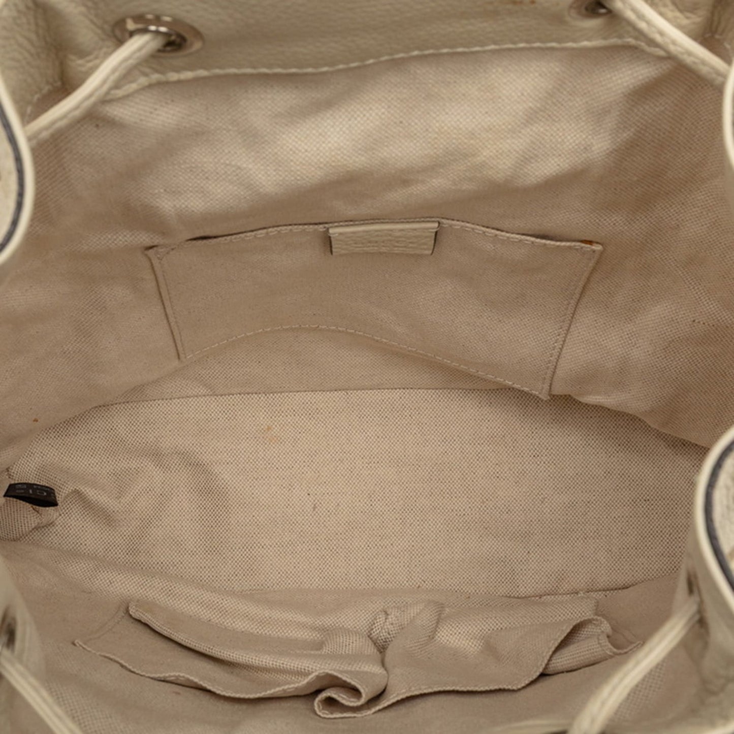 Gucci Ivory White Leather Backpack ( )