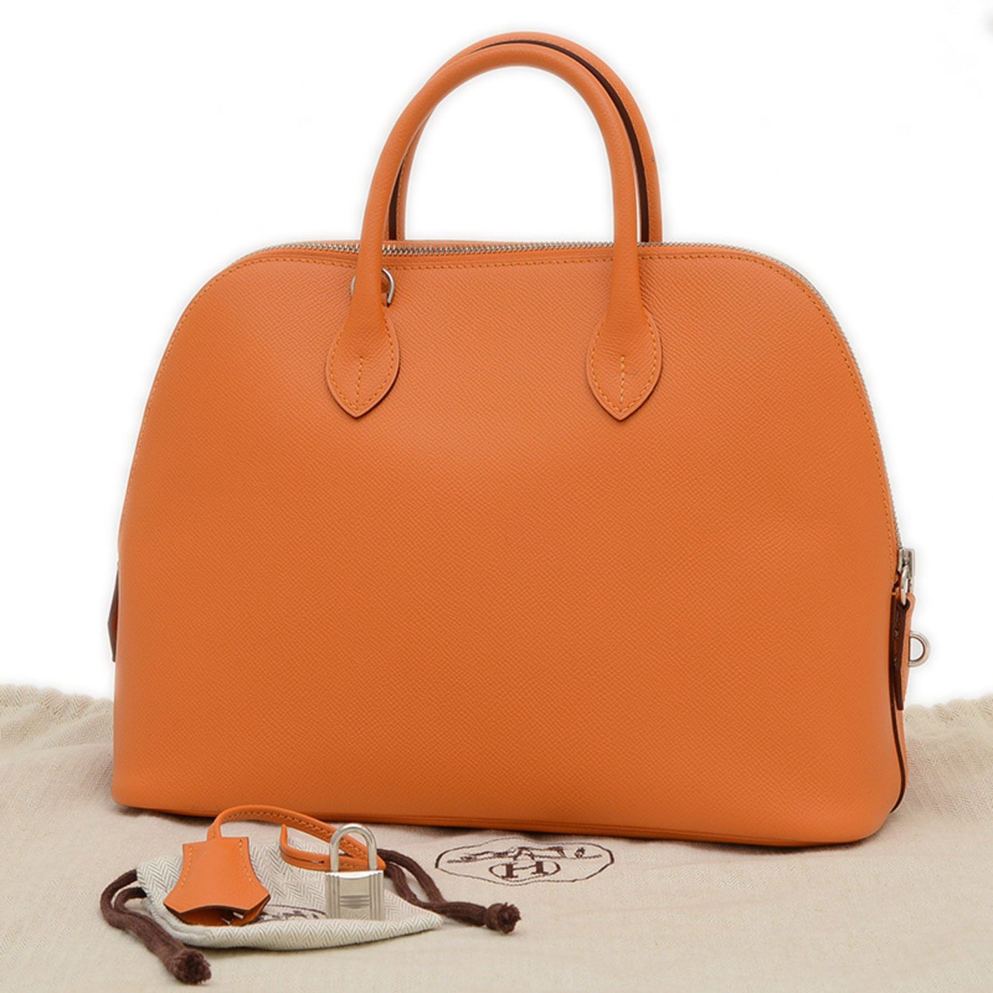 Hermes Bolide Orange Epsom Leather Handbag ( )