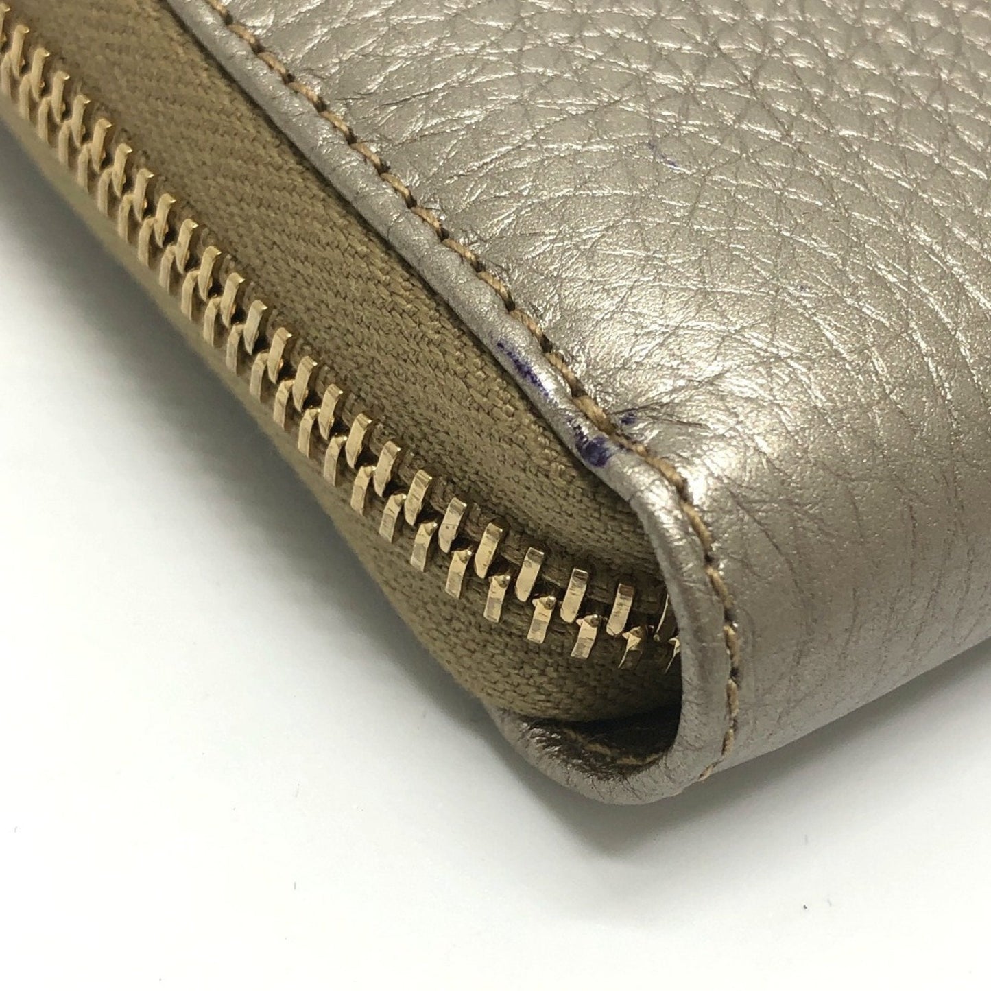 Gucci Champagne Gold Leather Long Wallet (Bi-Fold) ( )