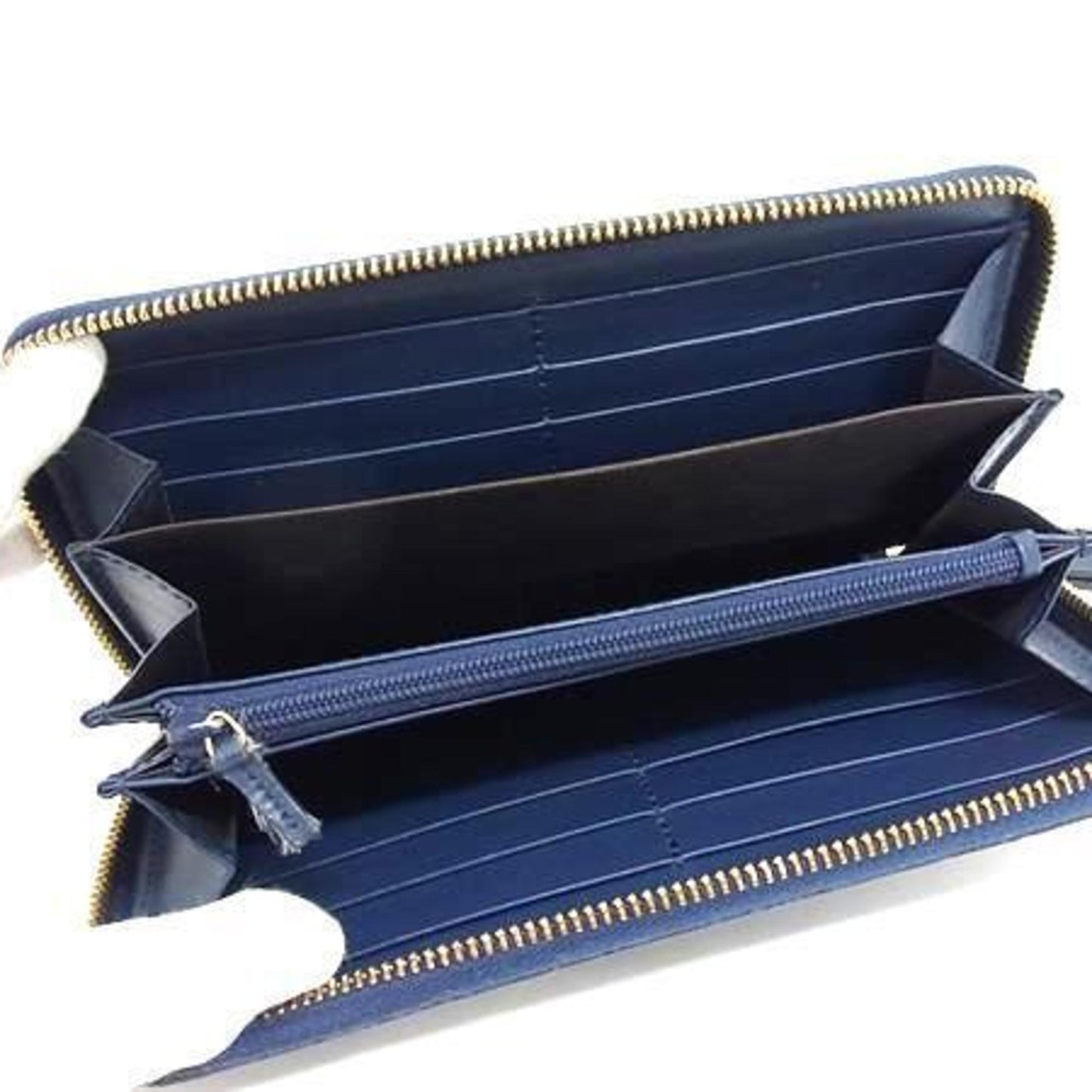 Gucci Navy Leather Long Wallet (Bi-Fold) ( )