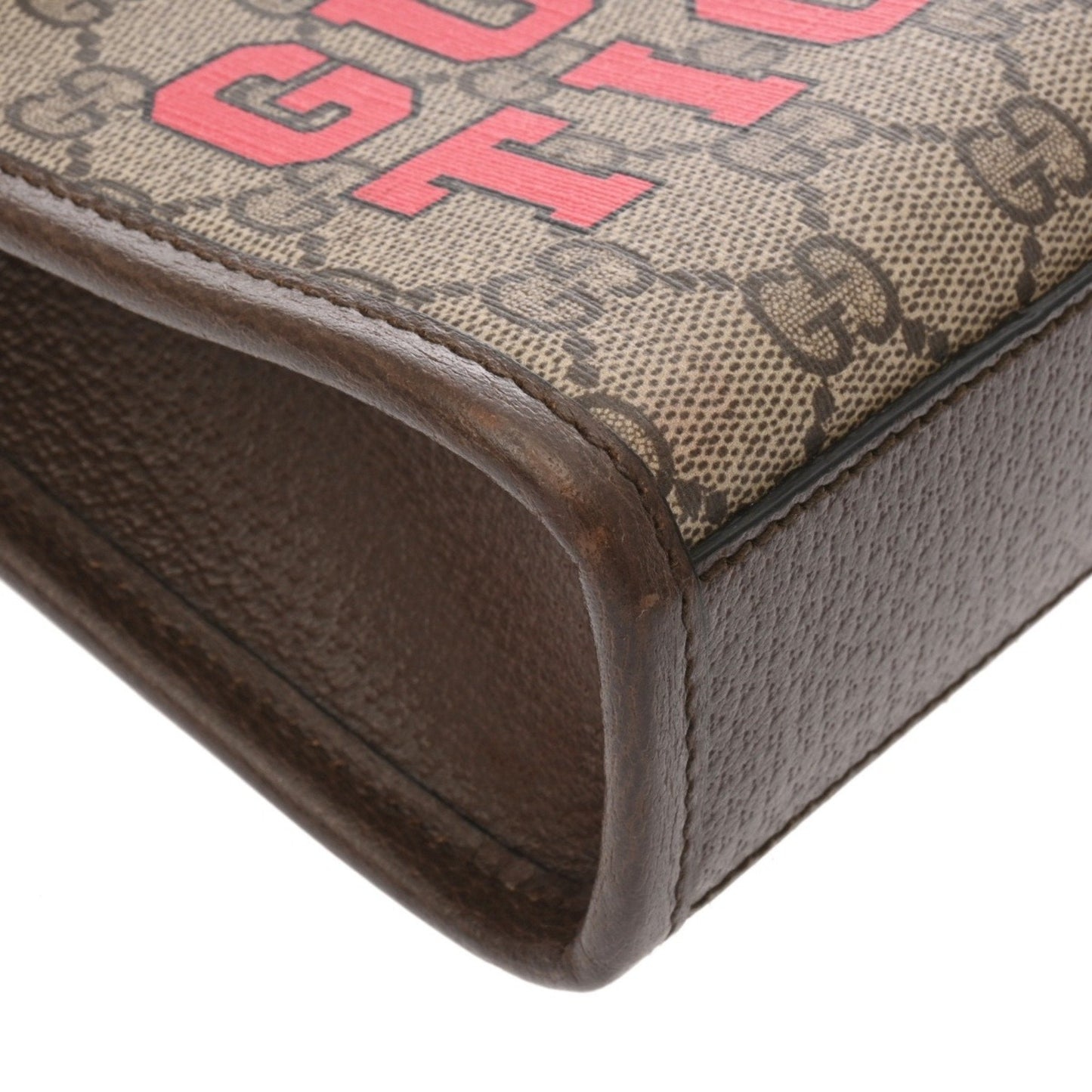 Gucci Beige Brown Gg Supreme Leather Tote Bag ( )