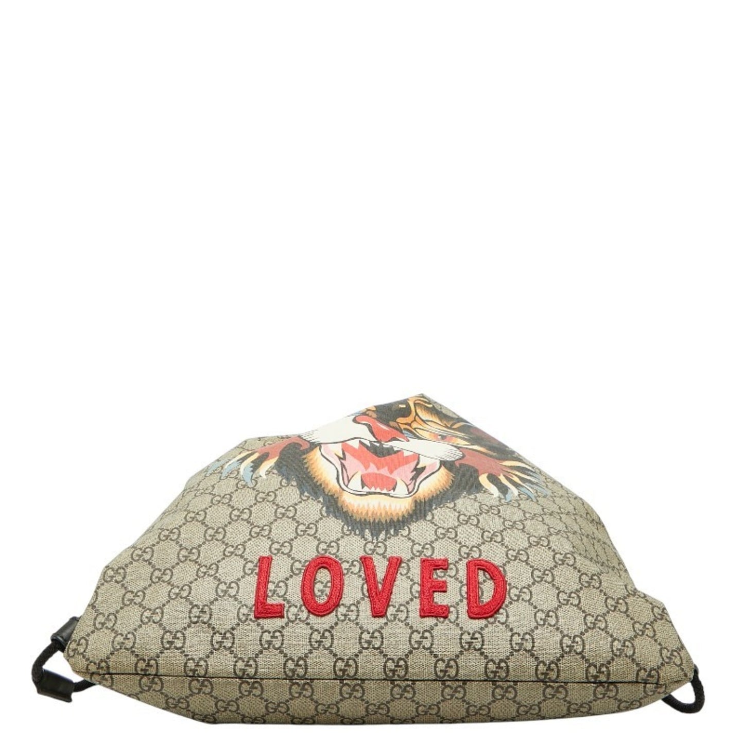 Gucci Beige Black Pvc Nylon Backpack ( )