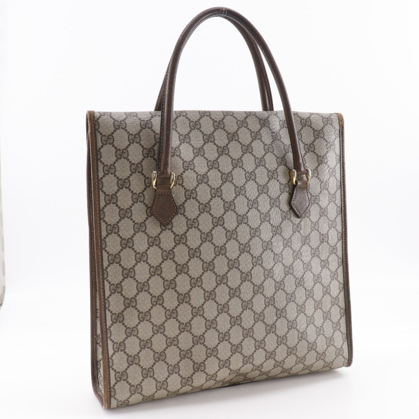 Gucci Sherry Line Brown Pvc Handbag ( )