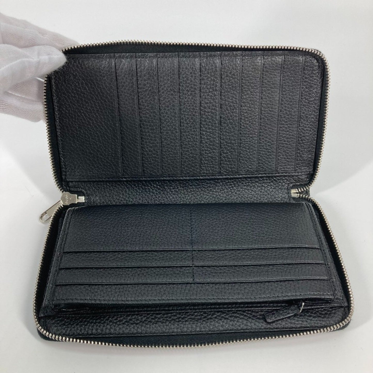 Gucci Black Leather Long Wallet (Bi-Fold) ( )