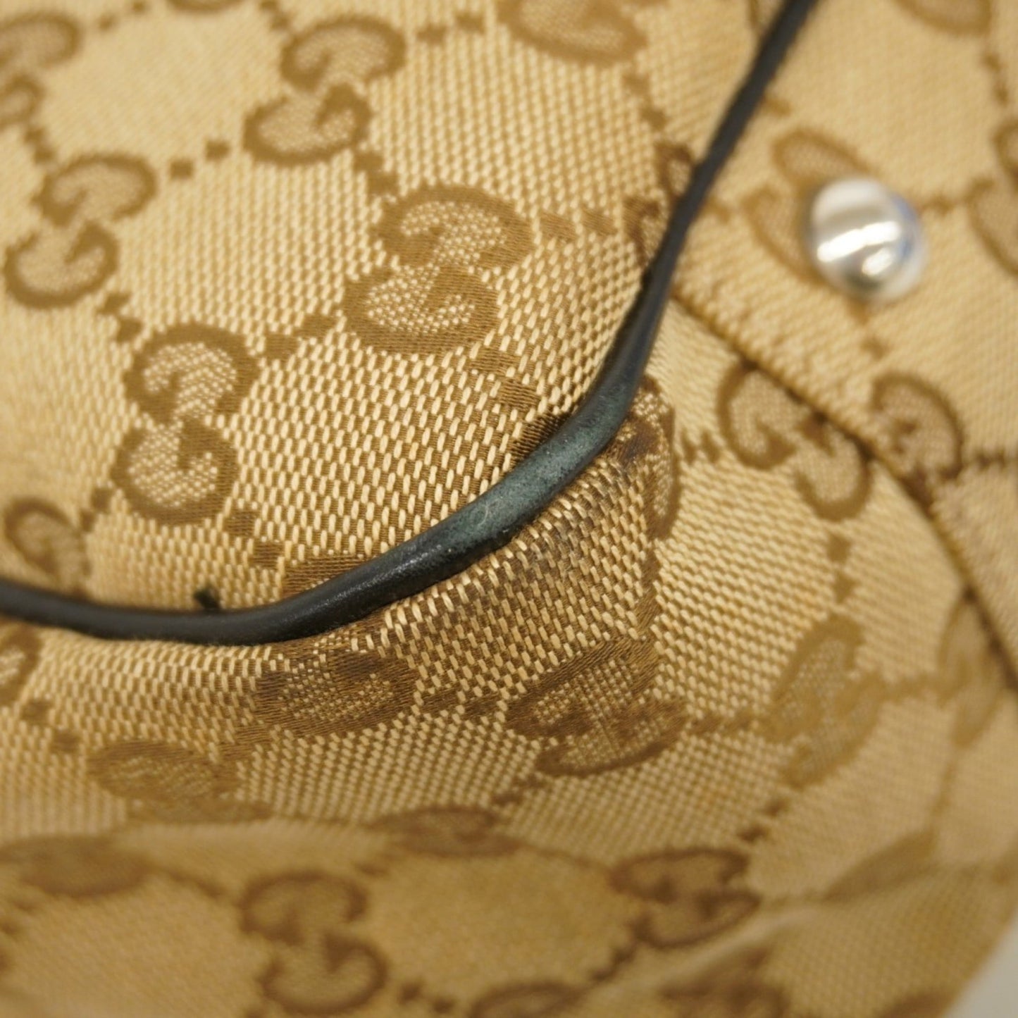 Gucci Black Brown Canvas Tote Bag ( )