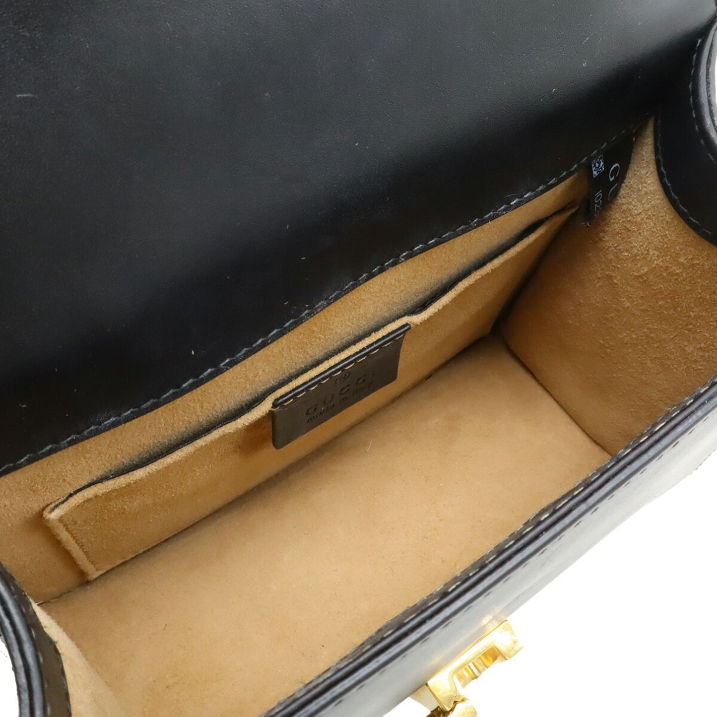 Gucci Black Green Red Color Leather Pochette Shoulder Bag ( )