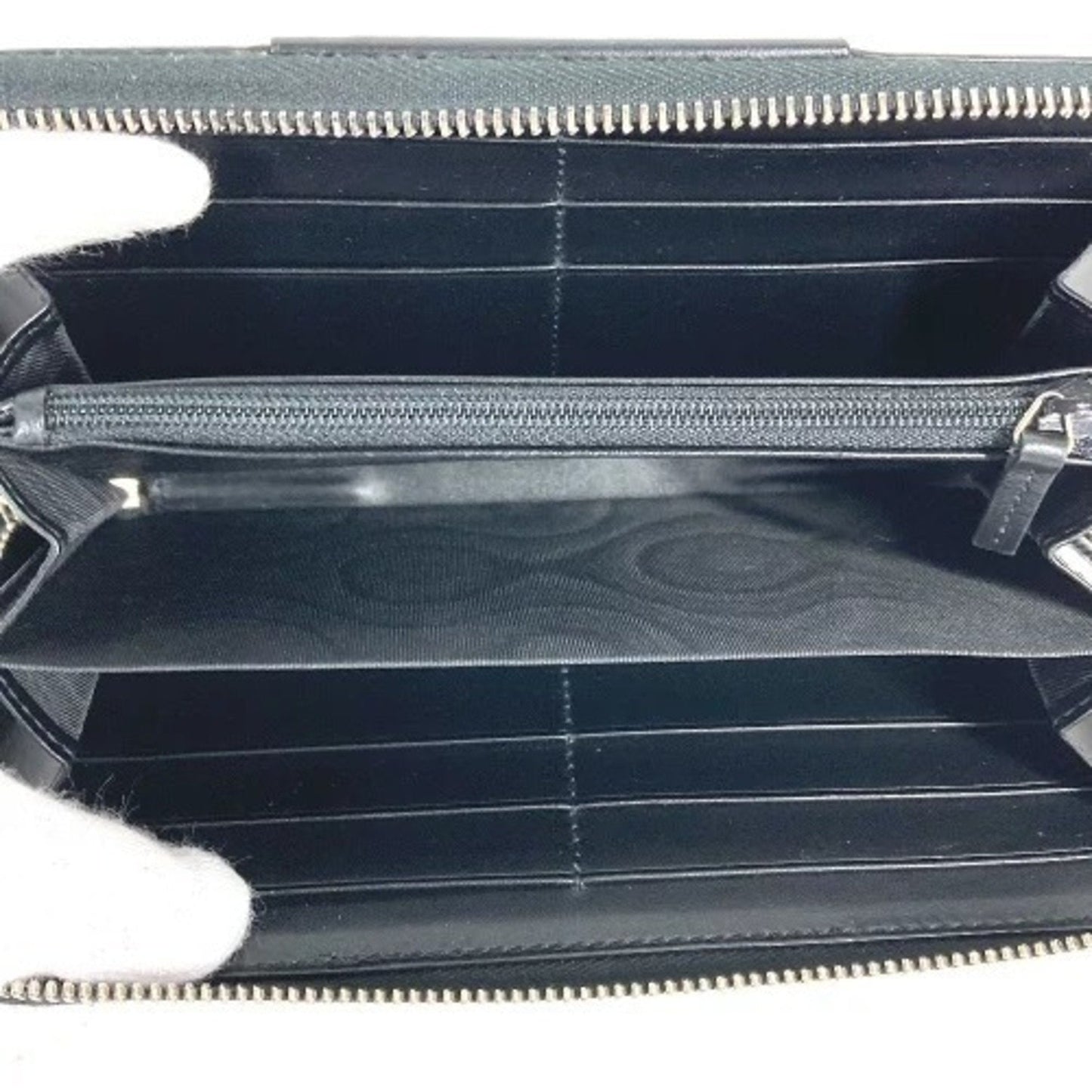 Gucci Beige Black Pvc Leather Long Wallet (Bi-Fold) ( )