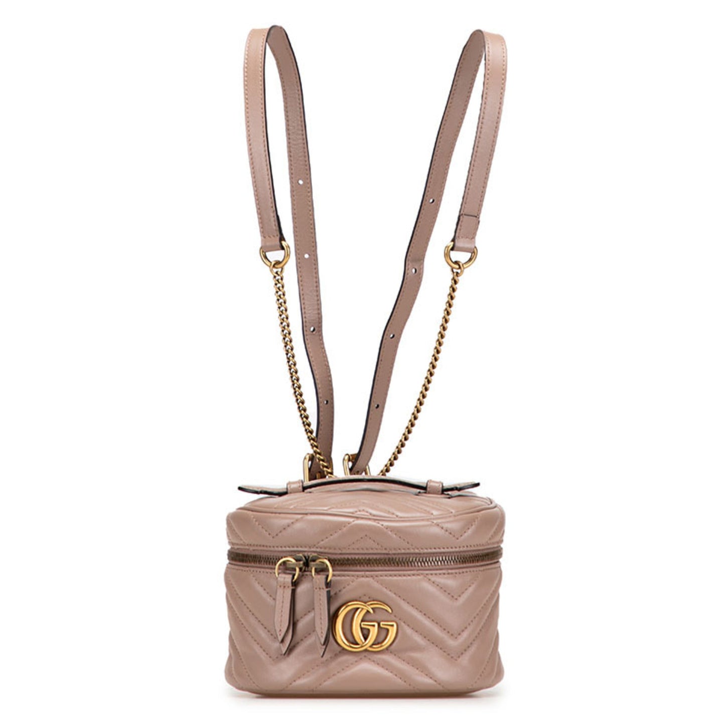Gucci Gg Marmont Beige Quilting Backpack ( )