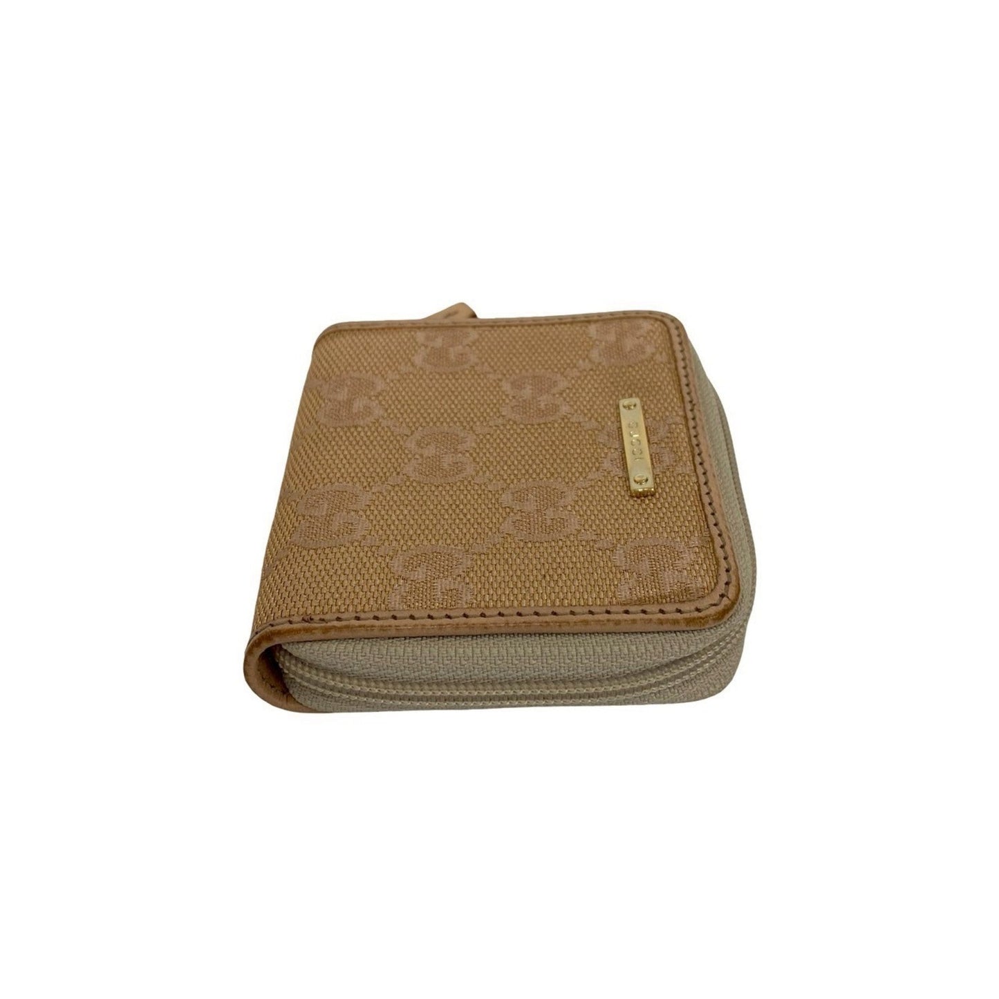 Gucci Pink Canvas Leather Coin Purse/Coin Case ( )