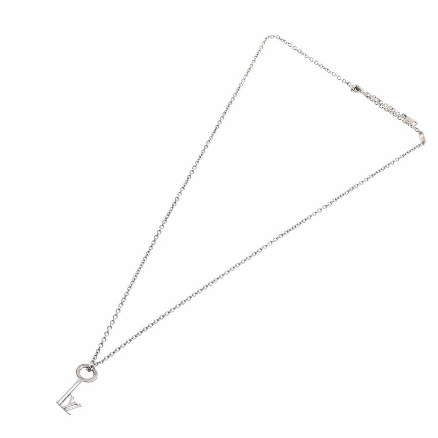 LOUIS VUITTON LV Key Necklace M00678 Silver Men's