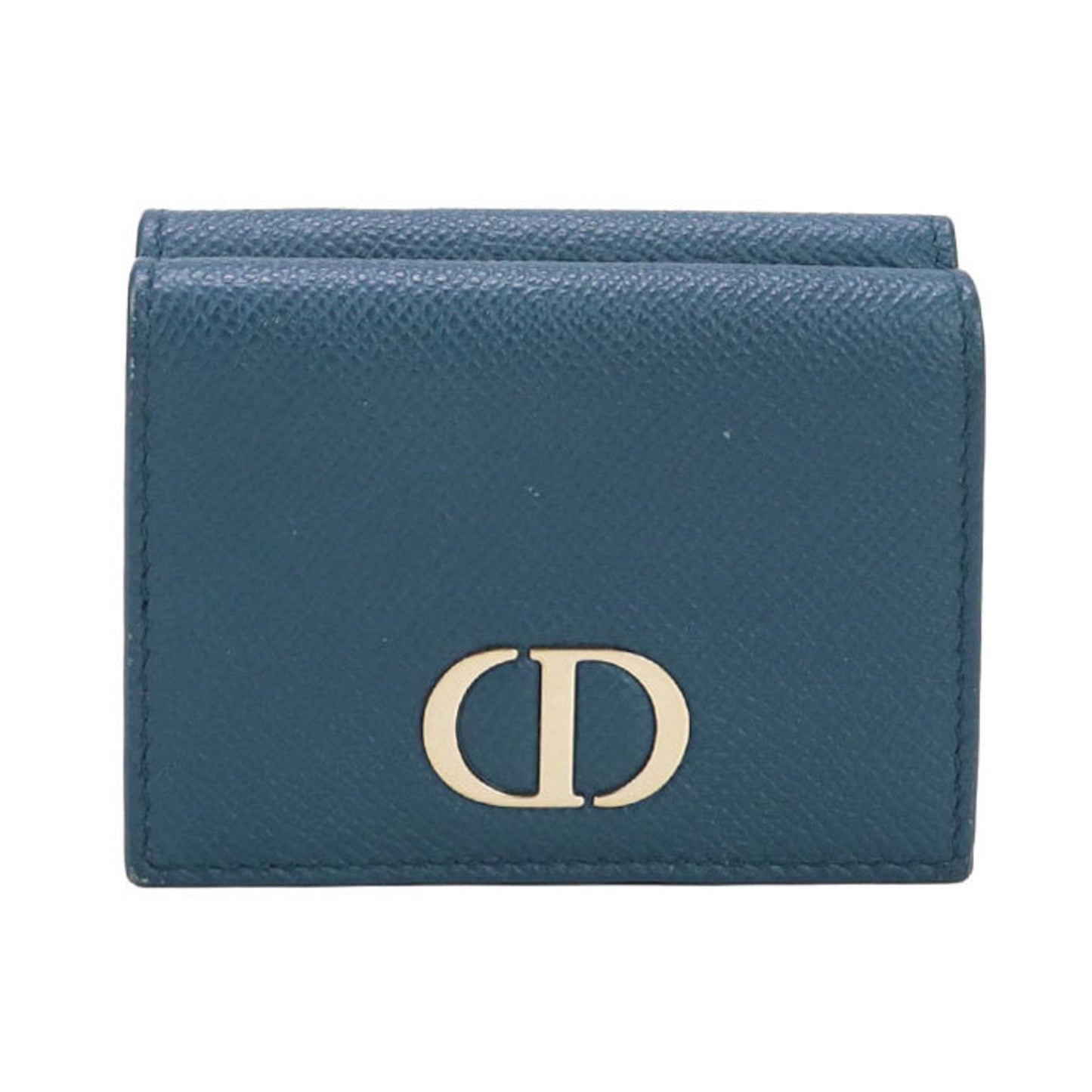 Christian Dior Blue Leather Wallet (Tri-Fold) ()