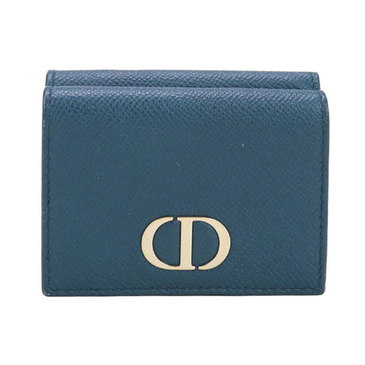 Christian Dior Blue Leather Wallet (Tri-Fold) ()