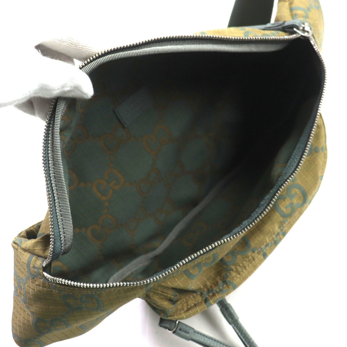 Gucci Khaki Nylon Leather Fanny Pack ( )