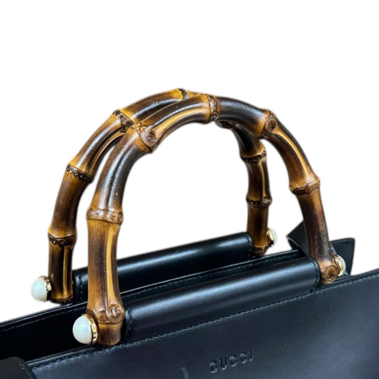 Gucci Black Bamboo Shoulder Bag ( )