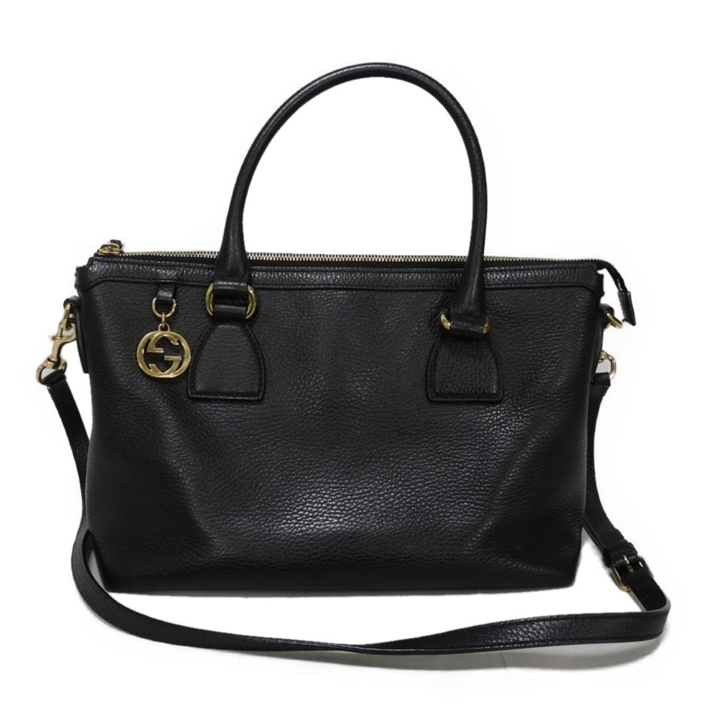 Gucci Black Leather Shoulder Bag Tote Bag