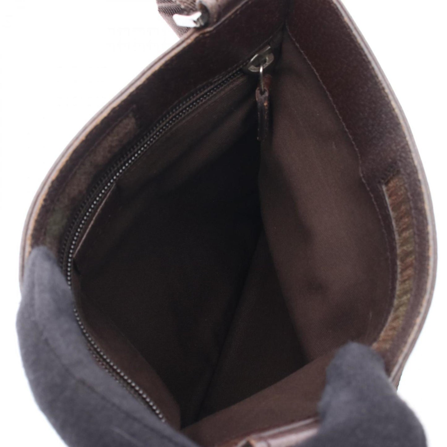 Gucci Beige Brown Gg Canvas Leather Shoulder Bag ( )