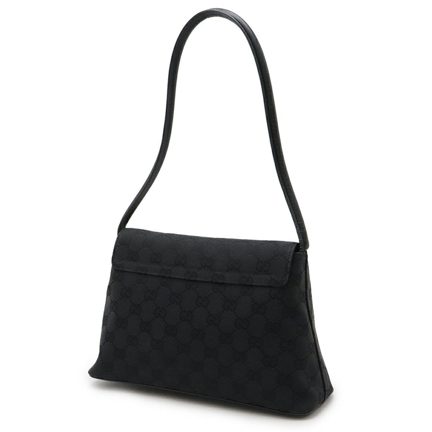 Gucci Gg Canvas Black Gg Canvas Leather Pouch Shoulder Bag ( )