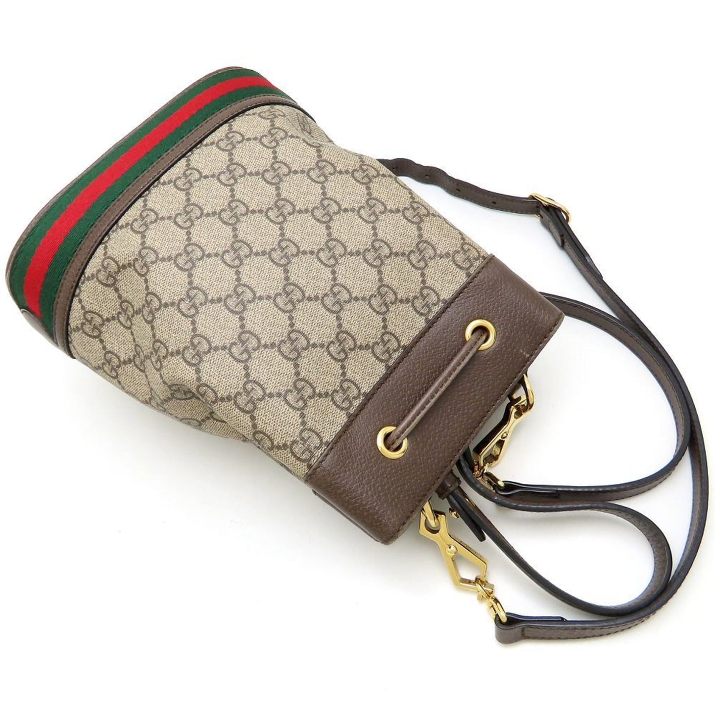 Gucci Beige Brown Gg Supreme Leather Handbag ( )