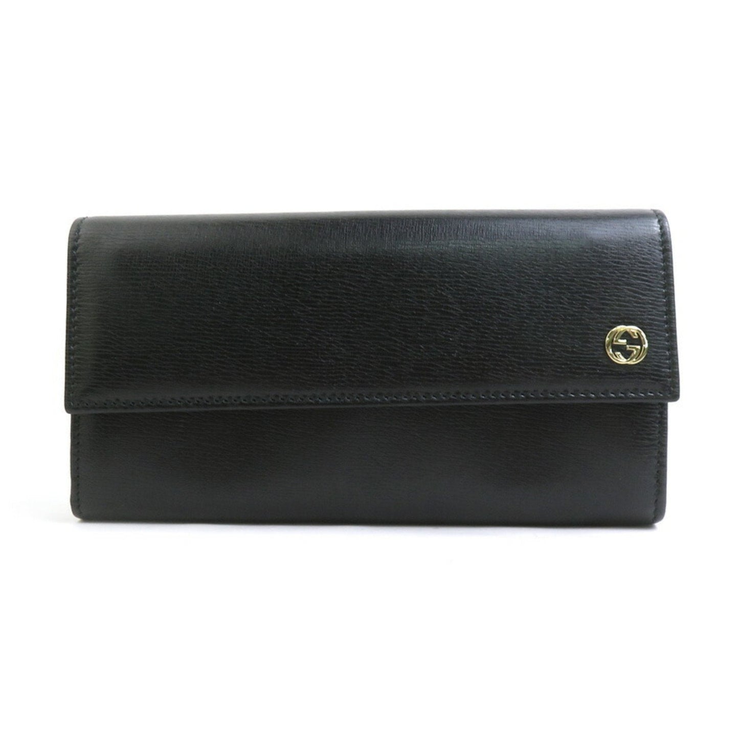 Gucci Black Leather Long Wallet (Bi-Fold) ( )