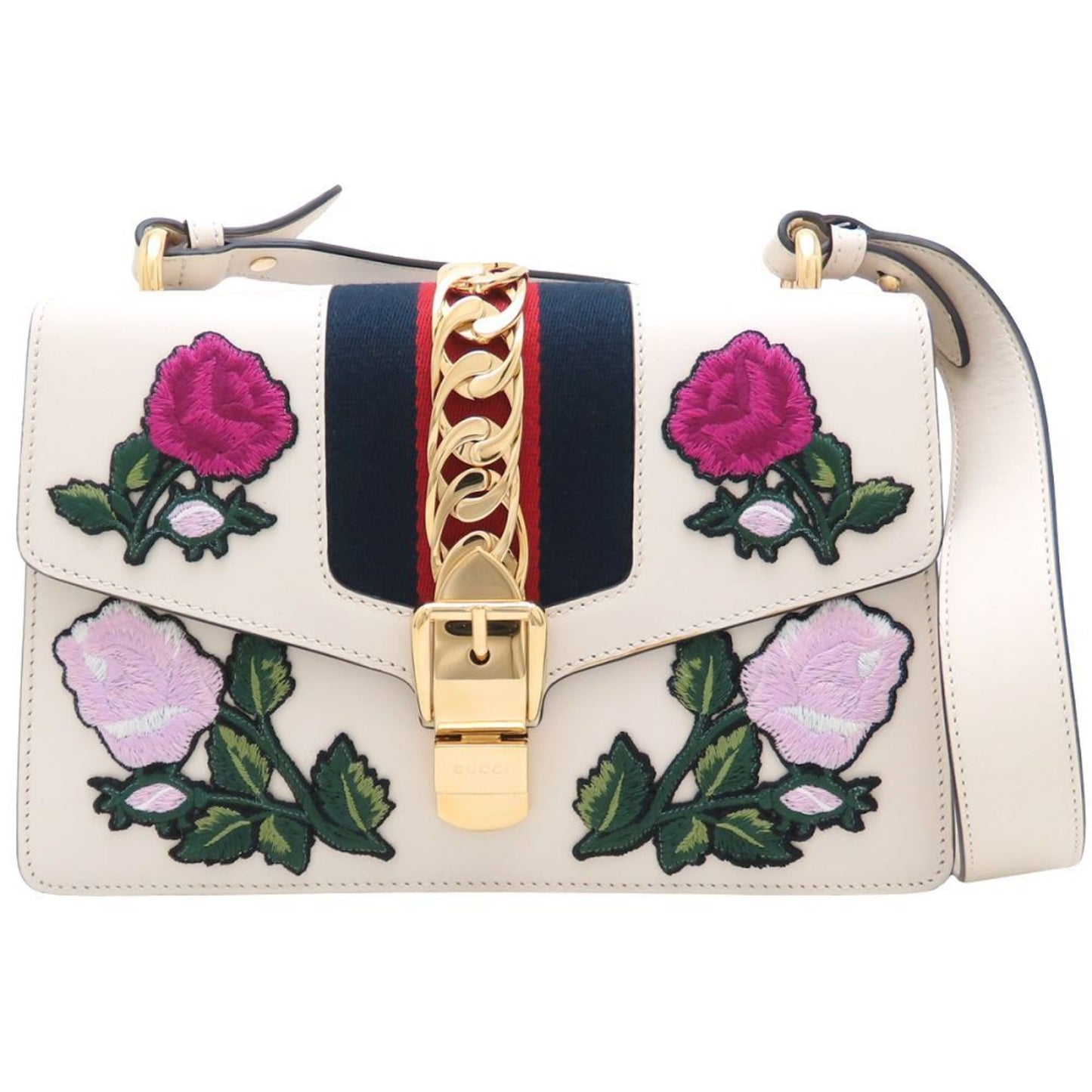 Gucci Ivory Leather Shoulder Bag ( )