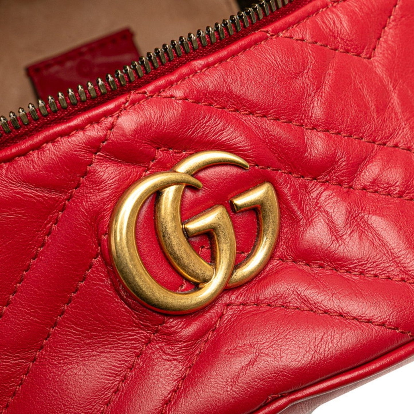 Gucci Gg Marmont Red Color Leather Backpack ( )