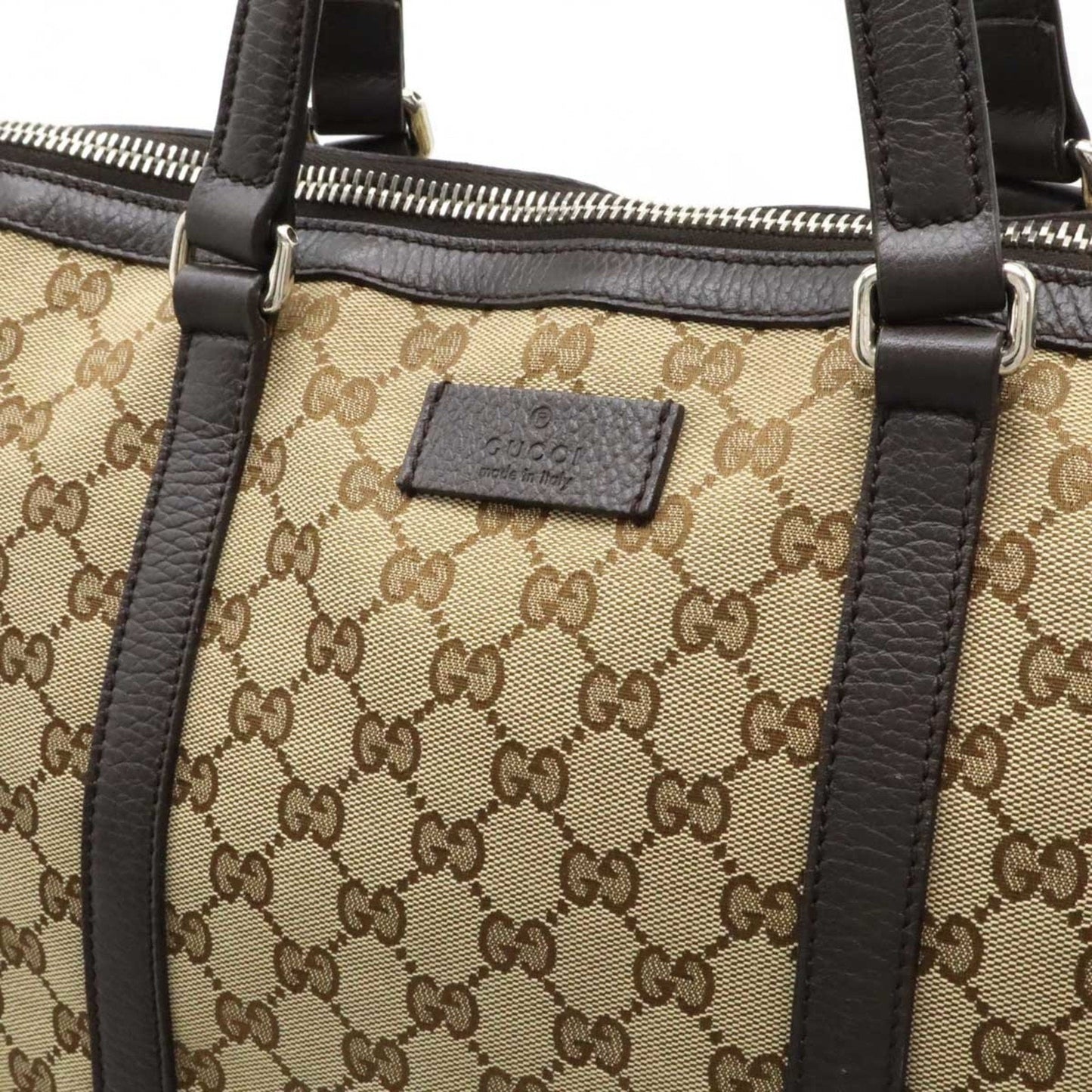 Gucci Gg Canvas Beige Dark Brown Khaki Gg Canvas Shoulder Bag Tote Bag ( )
