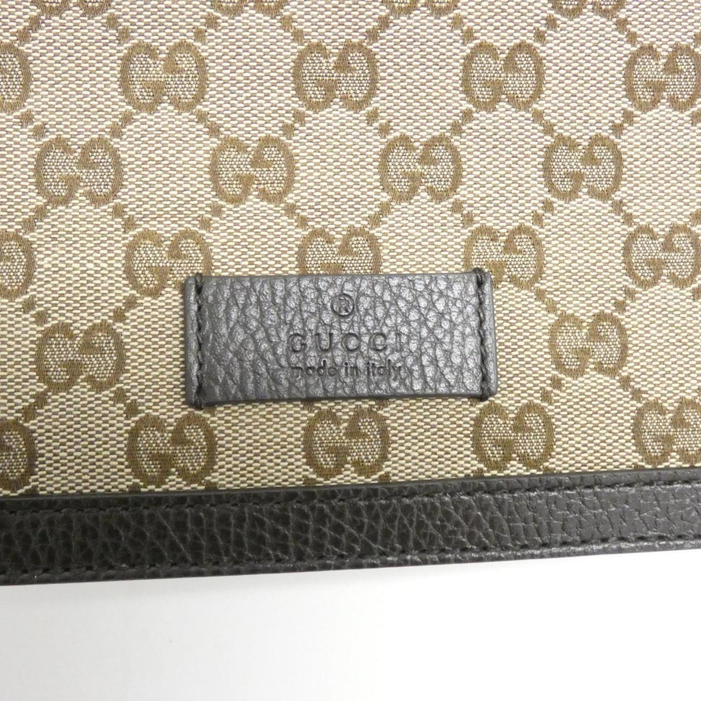 Gucci Gg Canvas Beige Brown Gg Canvas Leather Shoulder Bag ( )