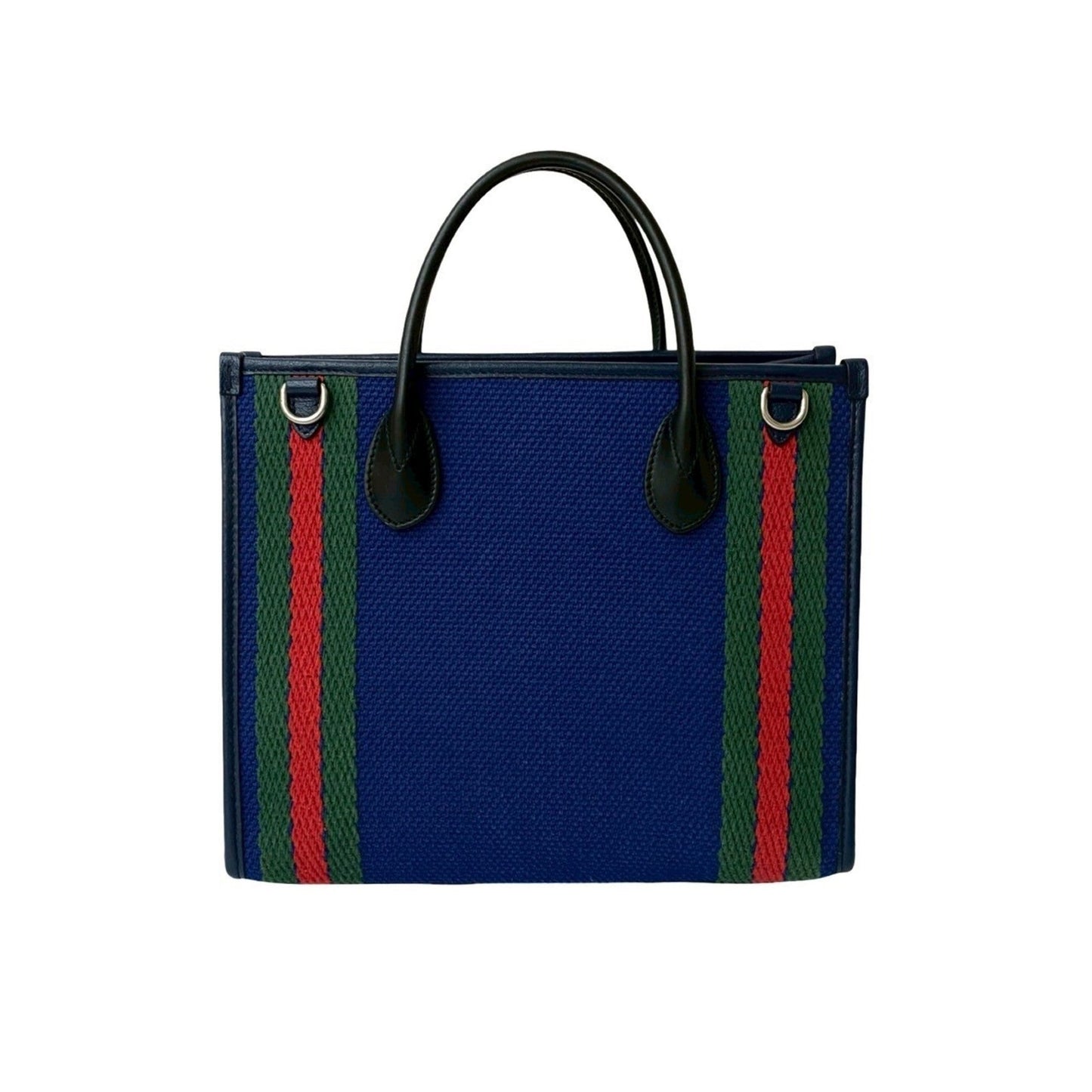 Gucci Black Blue Green Navy Red Color Canvas Handbag Tote Bag ( )