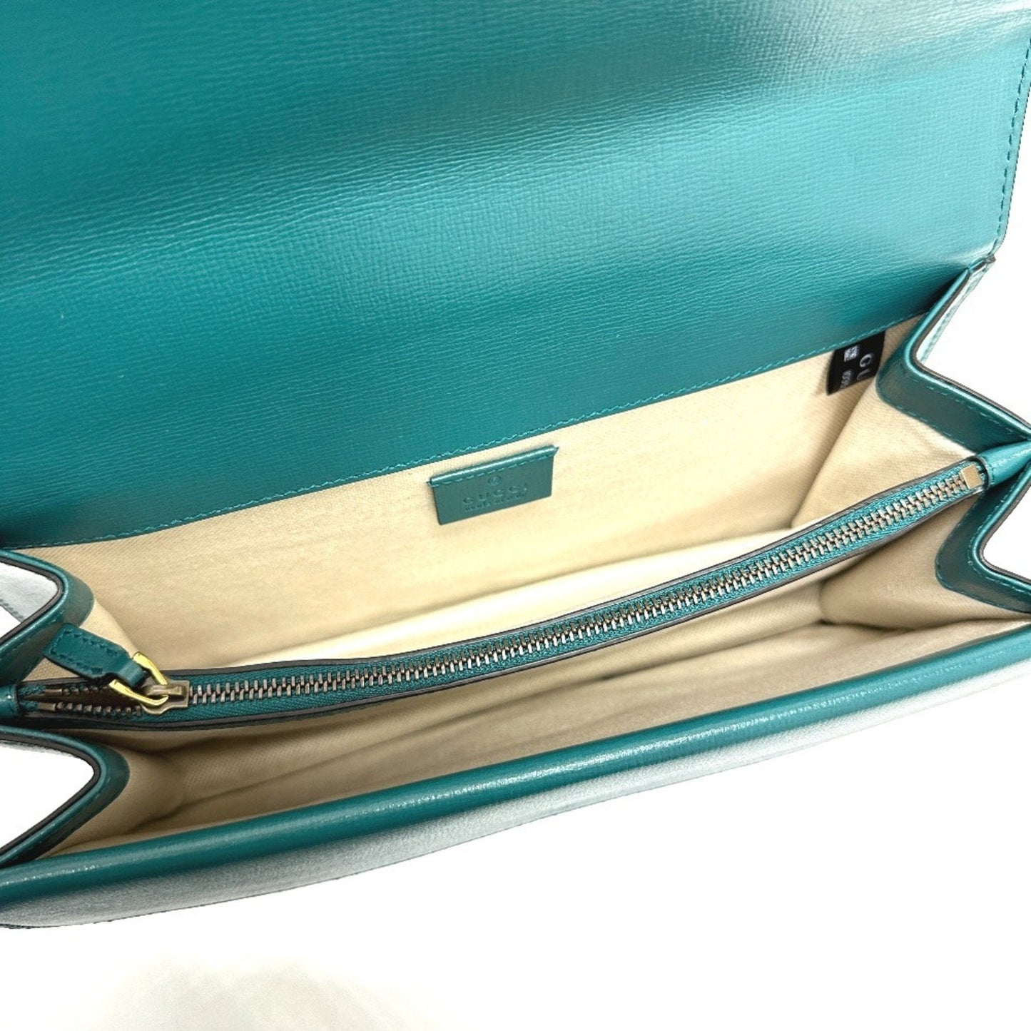 Gucci Blue Green Leather Shoulder Bag ( )
