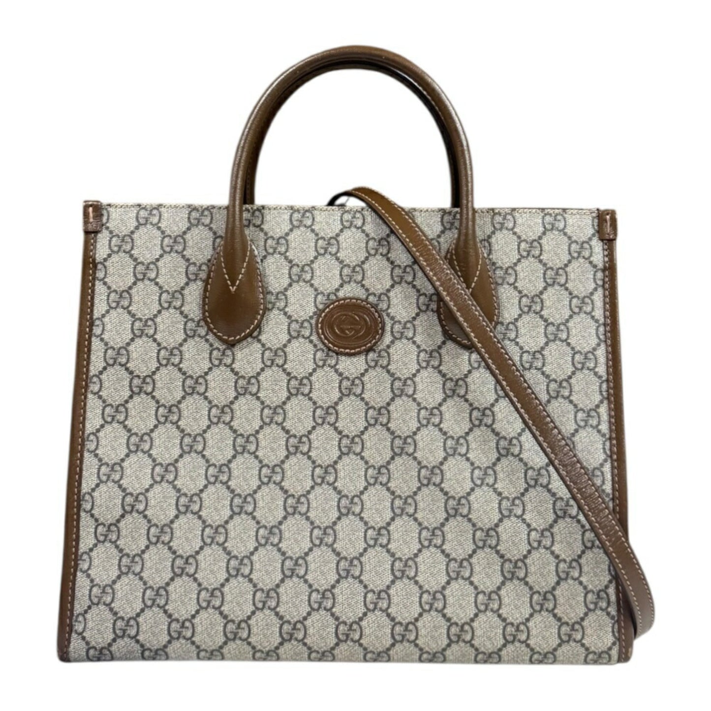 Gucci Beige Brown Gg Supreme Shoulder Bag ( )