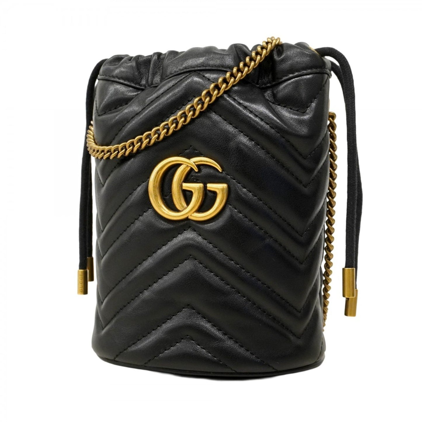 Gucci Black Leather Shoulder Bag ( )